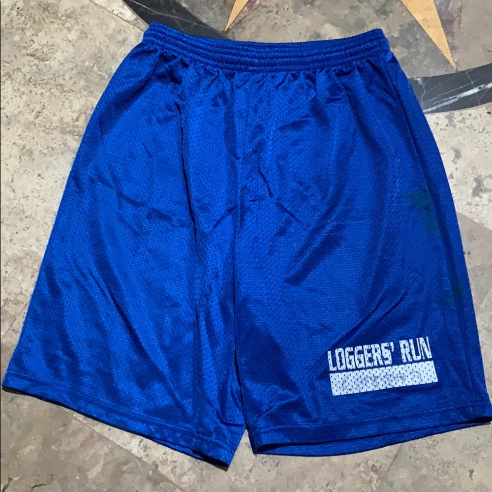 Blue basketball shorts